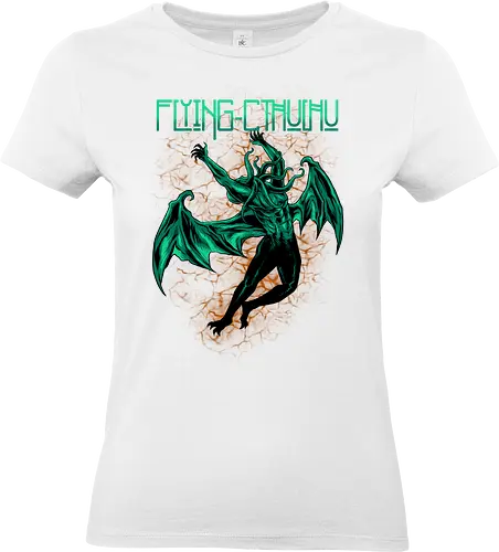 flying cthulhu  - horror, halloween, cool, cute, fun, Pen and Paper, game, plant, cartoon, monster, cthulhu - Standard T-Shirt (Frauen)