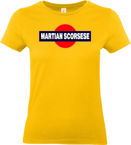"Martian Scorsese" Parody Art - cinema, drink, director, movie, funny, gaming, anime, nerd, television, joke, meme, vintage, funny quote, memes, funnytee, funny pop, humor, parody, geek - Standard T-Shirt (Frauen)