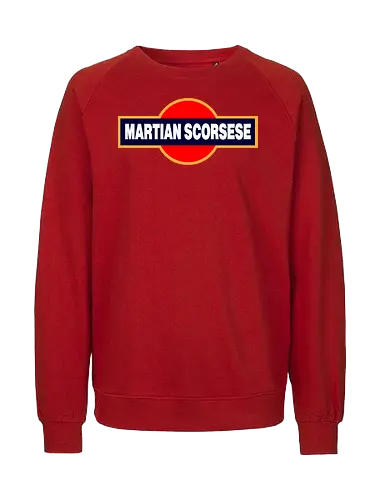 "Martian Scorsese" Parody Art - cinema, drink, director, movie, funny, gaming, anime, nerd, television, joke, meme, vintage, funny quote, memes, funnytee, funny pop, humor, parody, geek - Fairtrade Sweatshirt