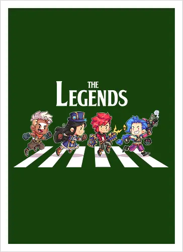 The Legends - abbey road, arcane, Gaming, games, series, ekko - Kunstdruck