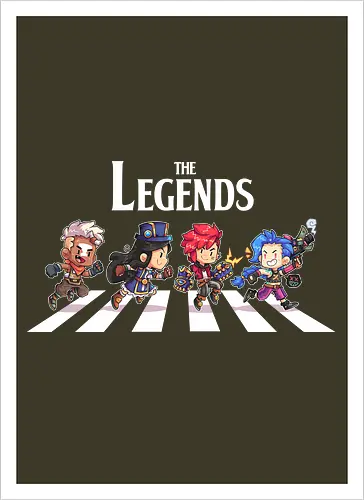 The Legends - abbey road, arcane, Gaming, games, series, ekko - Kunstdruck