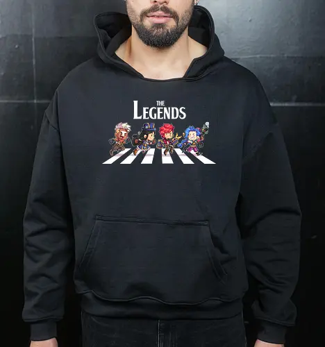 The Legends - abbey road, arcane, Gaming, games, series, ekko - Cropped Hoodie