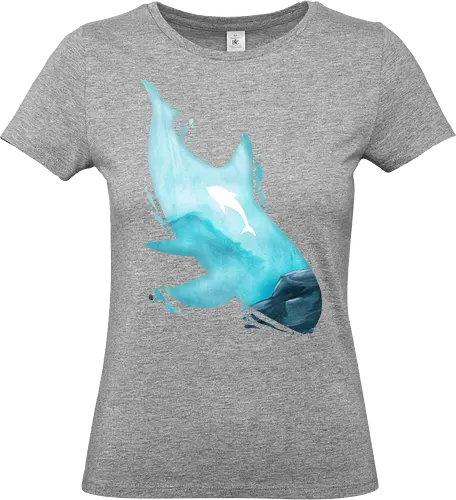 Vaquita Silhouette - wasser, vaquita, silhouette, wal - Standard T-Shirt (Frauen)