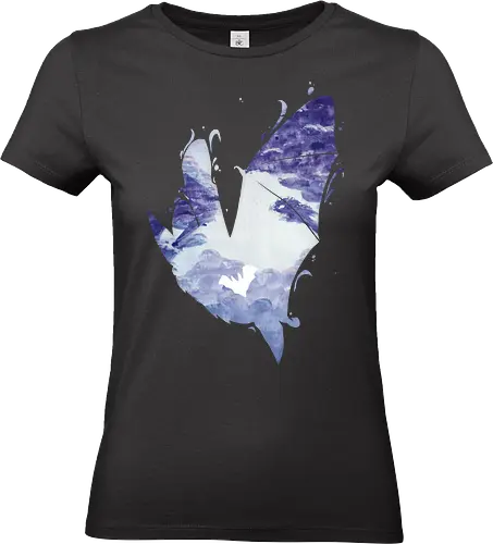 Fledermaus Silhouette - fledermaus, silhouette, wald - Standard T-Shirt (Frauen)