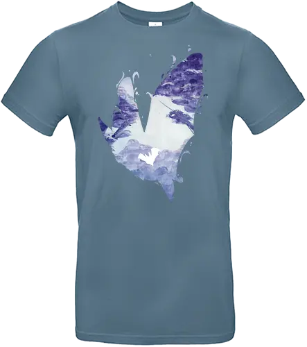 Fledermaus Silhouette - fledermaus, silhouette, wald - Standard T-Shirt