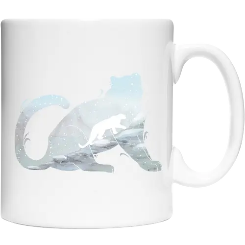 Schneeleopard Silhouette