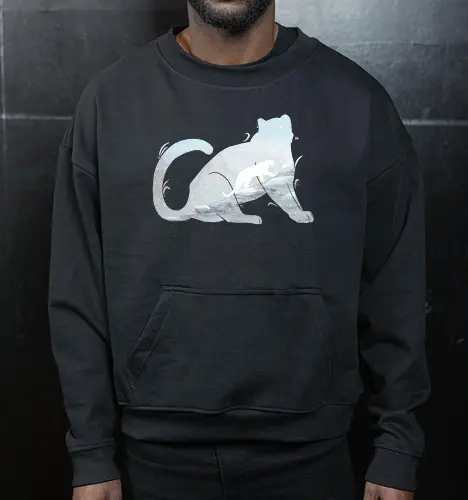 Schneeleopard Silhouette