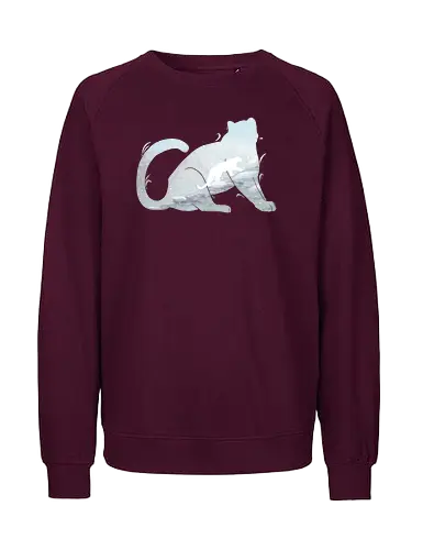 Schneeleopard Silhouette - schneeleopard, schnee, berge, silhouette - Fairtrade Sweatshirt