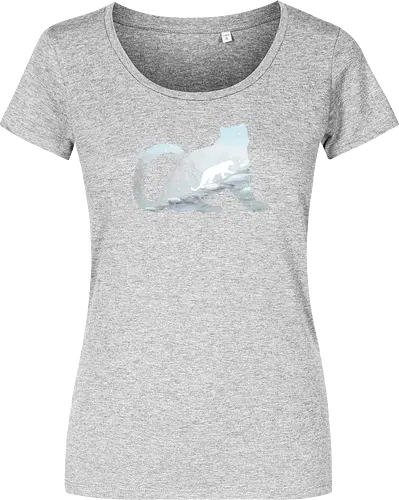 Schneeleopard Silhouette