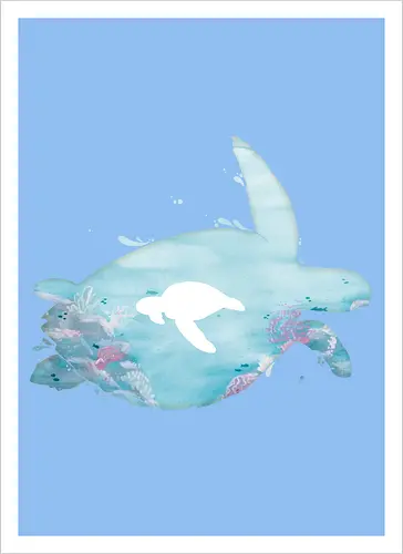 Meeresschildkröte Silhouette