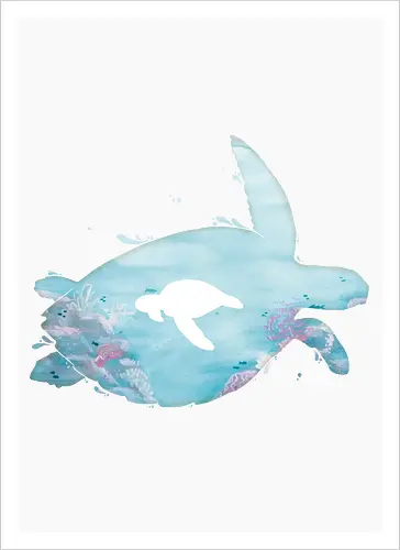 Meeresschildkröte Silhouette