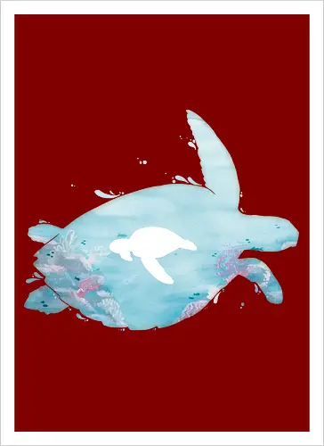 Meeresschildkröte Silhouette