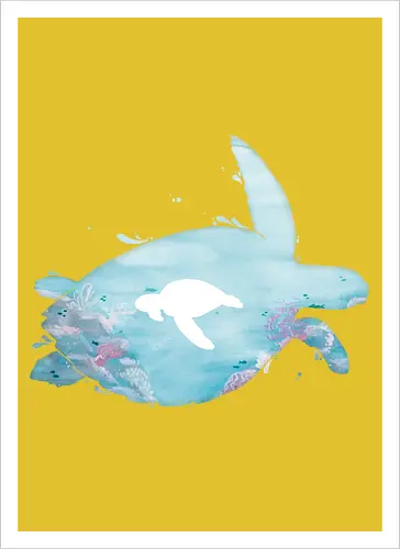 Meeresschildkröte Silhouette