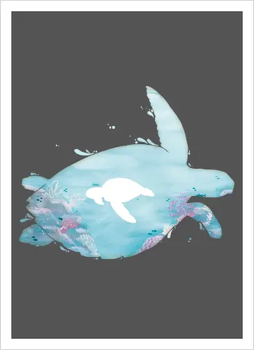 Meeresschildkröte Silhouette