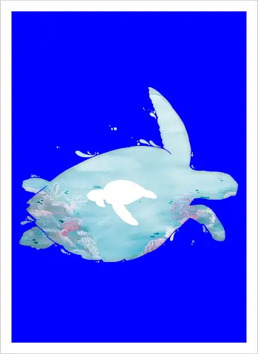 Meeresschildkröte Silhouette