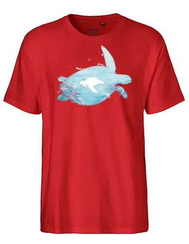 Meeresschildkröte Silhouette - Meeresschildkröte, Silhouette, korallen, riff - Fairtrade T-Shirt