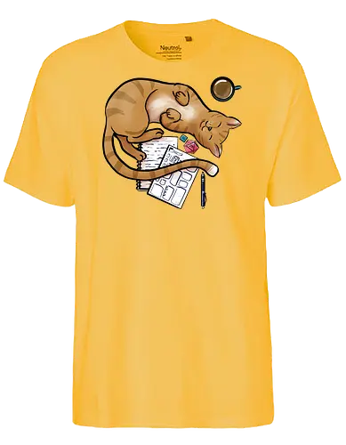 Pen and Paper Katze, Rot - rpg, cat, katze, Pen and Paper - Fairtrade T-Shirt
