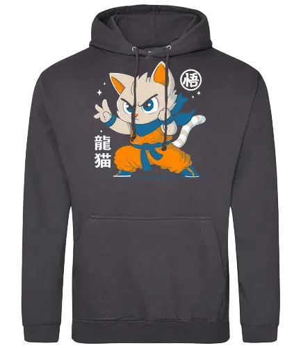 Dragon Cat - cats, cat, cute, Dragon, goku, anime, manga - Standard Hoodie