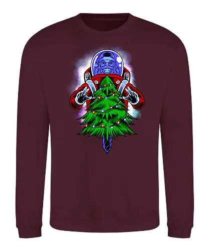end of light  - ugly christmas, christmas, xmas, retro, christmastree, christmas party, logo, snowman, winter, snow, pixel, vintage, classic - Sweatshirt