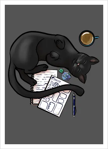 Pen n Paper Katze, Schwarz