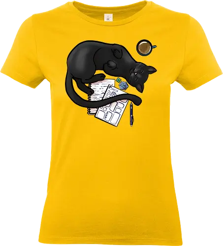 Pen n Paper Katze, Schwarz - rpg, katze, cat, Pen and Paper, pnp - Standard T-Shirt (Frauen)