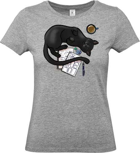 Pen n Paper Katze, Schwarz - rpg, katze, cat, Pen and Paper, pnp - Standard T-Shirt (Frauen)