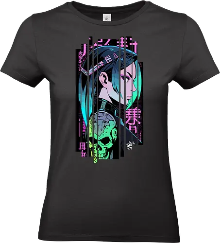 Kanji der giftigen Frau - amerikanisch, Japan, Mädchen, indisch, lm2kone, cool, neueste, Popart, Pop Art, japanisch, futuristisch, Kanji, Frau, ästhetisch, Sonnenuntergang, großartig, Spiele, Gaming - Standard T-Shirt (Frauen)