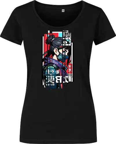 Cyborg Japan rot blau