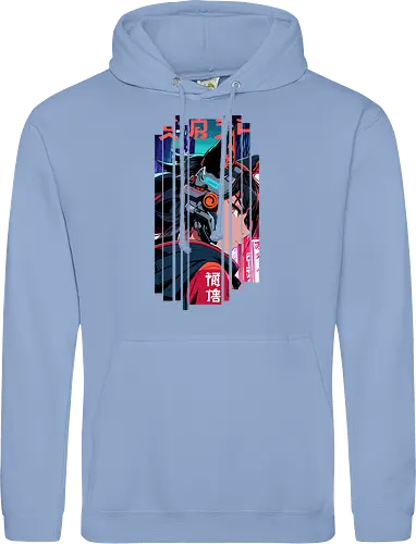 Cyberpunk-Kitsune-Mädchen