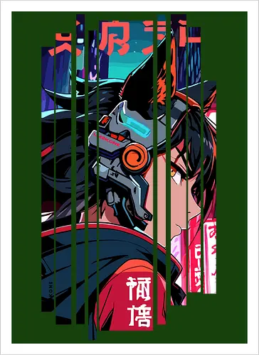 Cyberpunk-Kitsune-Mädchen