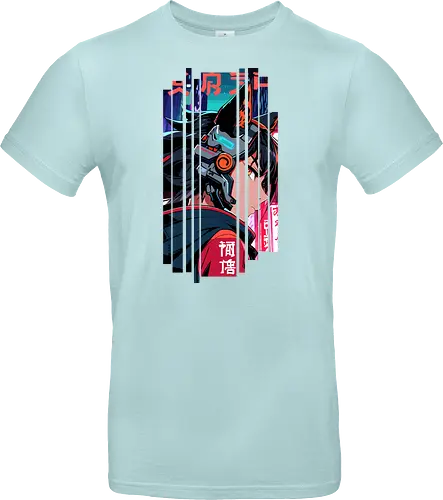 Cyberpunk-Kitsune-Mädchen