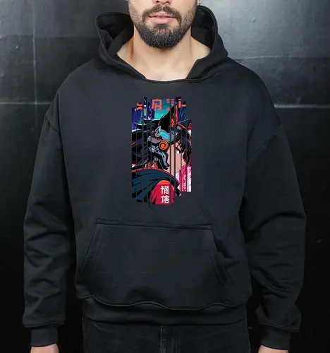 Cyberpunk-Kitsune-Mädchen