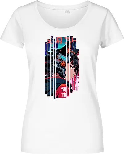 Cyberpunk-Kitsune-Mädchen