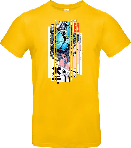 Cyborg-Mädchen-Schmetterlinge