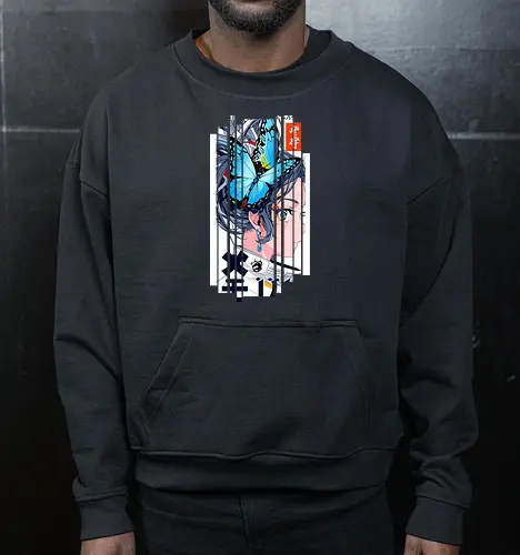 Cyborg-Mädchen-Schmetterlinge