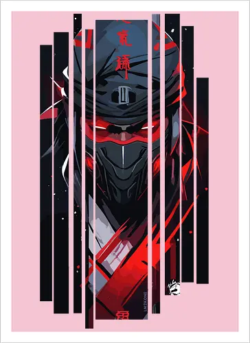 Dunkler Kanji-Ninja