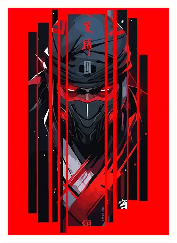 Dunkler Kanji-Ninja