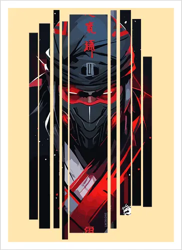 Dunkler Kanji-Ninja