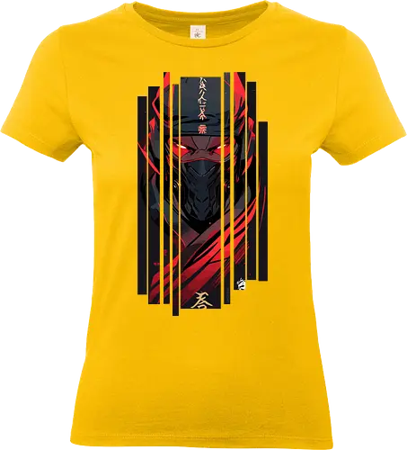 Dunkelroter Ninja - Japan, amerikanisch, großartig, Dunkelroter, ninja, Mädchen, indisch, lm2kone, cool, neueste, Popart, Pop Art, japanisch, futuristisch, Kanji, Frau, ästhetisch, Sonnenuntergang, dunkel - Standard T-Shirt (Frauen)