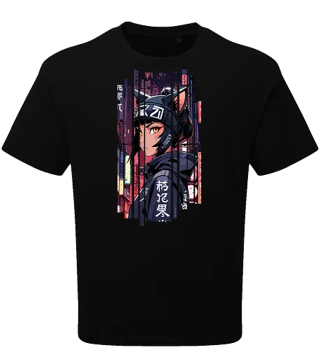 Cyborg-Mädchen-Katze