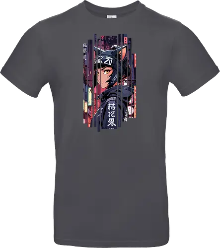 Cyborg-Mädchen-Katze