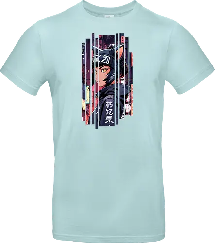 Cyborg-Mädchen-Katze