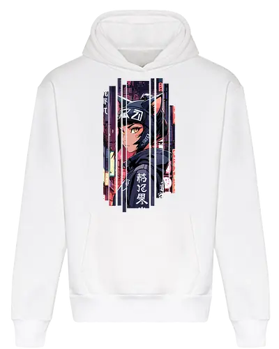 Cyborg-Mädchen-Katze