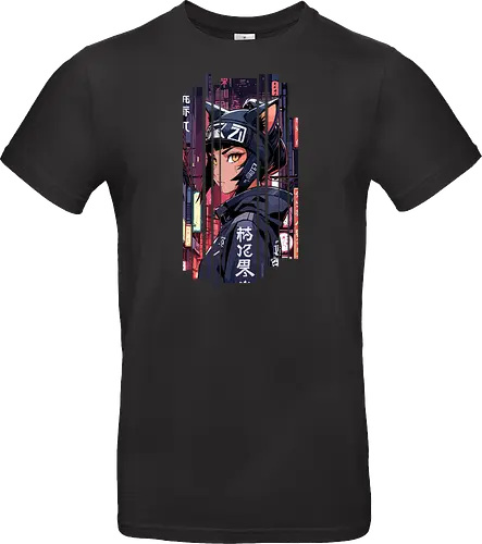 Cyborg-Mädchen-Katze