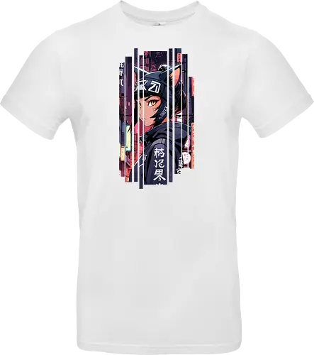 Cyborg-Mädchen-Katze