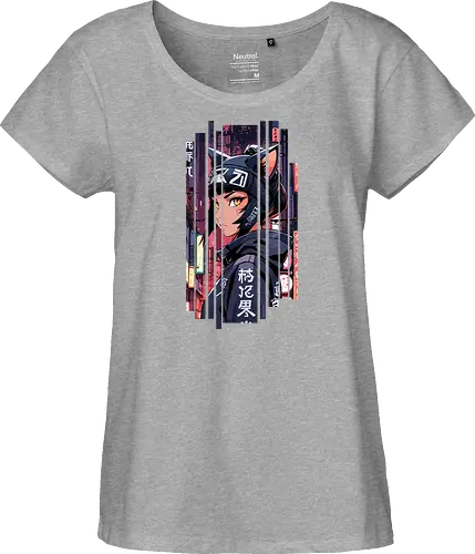 Cyborg-Mädchen-Katze