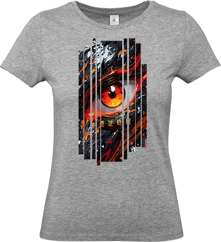 Augen drachenmädchen - indisch, Japan, Mädchen, indisch, lm2kone, cool, neueste, Popart, Pop Art, japanisch, amerikanisch, futuristisch, Kanji, Frau, ästhetisch, Sonnenuntergang, großartig, Blau, Symbol, Cyborg, Augen, drachenmädchen - Standard T-Shirt (Frauen)