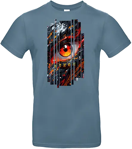 Augen drachenmädchen - indisch, Japan, Mädchen, indisch, lm2kone, cool, neueste, Popart, Pop Art, japanisch, amerikanisch, futuristisch, Kanji, Frau, ästhetisch, Sonnenuntergang, großartig, Blau, Symbol, Cyborg, Augen, drachenmädchen - Standard T-Shirt