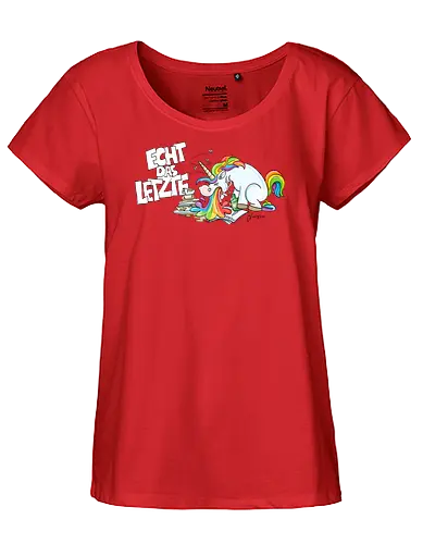 letzte Einhorn - einhorn, unicorn, fantasy, regenbogen, letzte - Fairtrade Girl Shirt