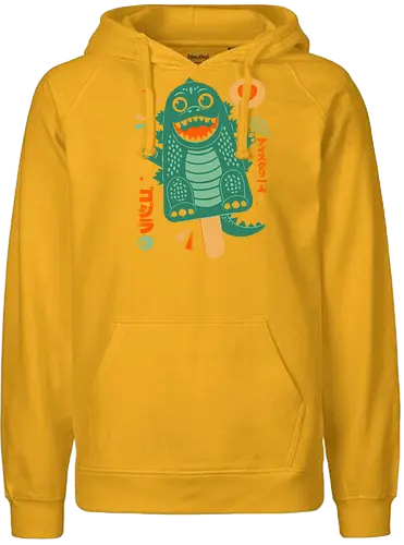 IceZilla - cute, monster, horor, terror, Kaiju - Fairtrade Hoodie